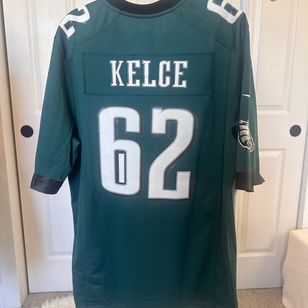 NFL Green Jason Kelce Philadelphia Eagles Jersey- GO BIRDS